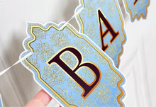 Load image into Gallery viewer, Blue and Gold lantern Eid Mubarak banner