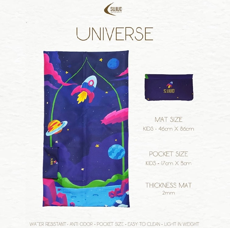 Universe kids travel prayer mat