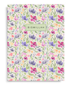 Lilac Floral Bismillah notebook