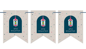 Eid Mubarak bunting - Taupe