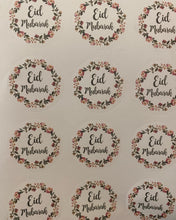 Load image into Gallery viewer, Floral Eid Mubarak stickers