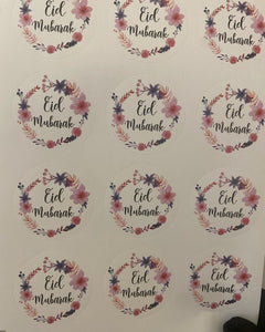 Floral Eid Mubarak stickers