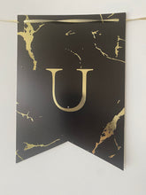 Load image into Gallery viewer, Black and gold foil banner
