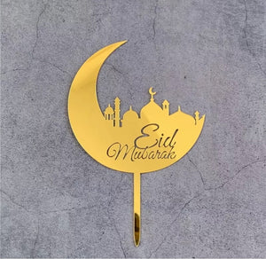 Eid Mubarak cake topper - Gold