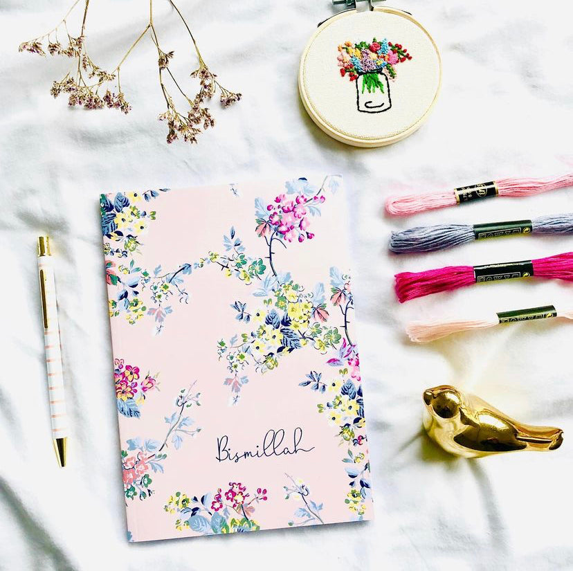 Bismillah blossom Notebook - Pink