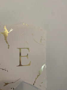 White and gold foil Eid Mubarak banner