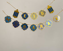 Load image into Gallery viewer, Blue lantern Eid Mubarak banner