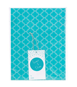 Aqua love and duas gift wrap