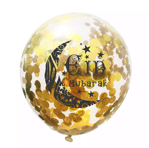 Eid Mubarak confetti balloons - Gold
