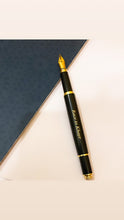 Load image into Gallery viewer, Black engraved “Race to Khayr” fountain pen