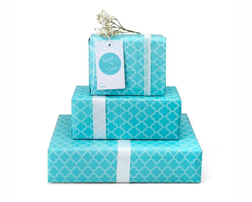 Aqua love and duas gift wrap