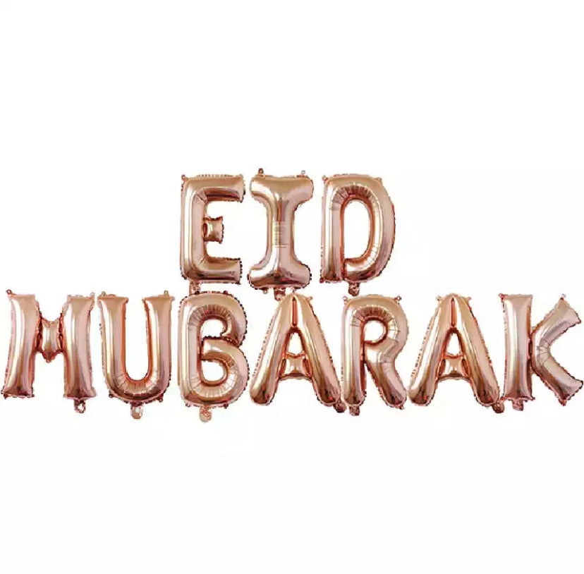 Eid Mubarak foil balloon - Rose gold