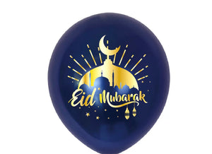 Navy blue Eid Mubarak balloons