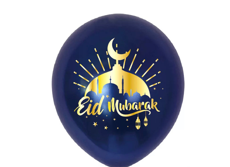 Navy blue Eid Mubarak balloons